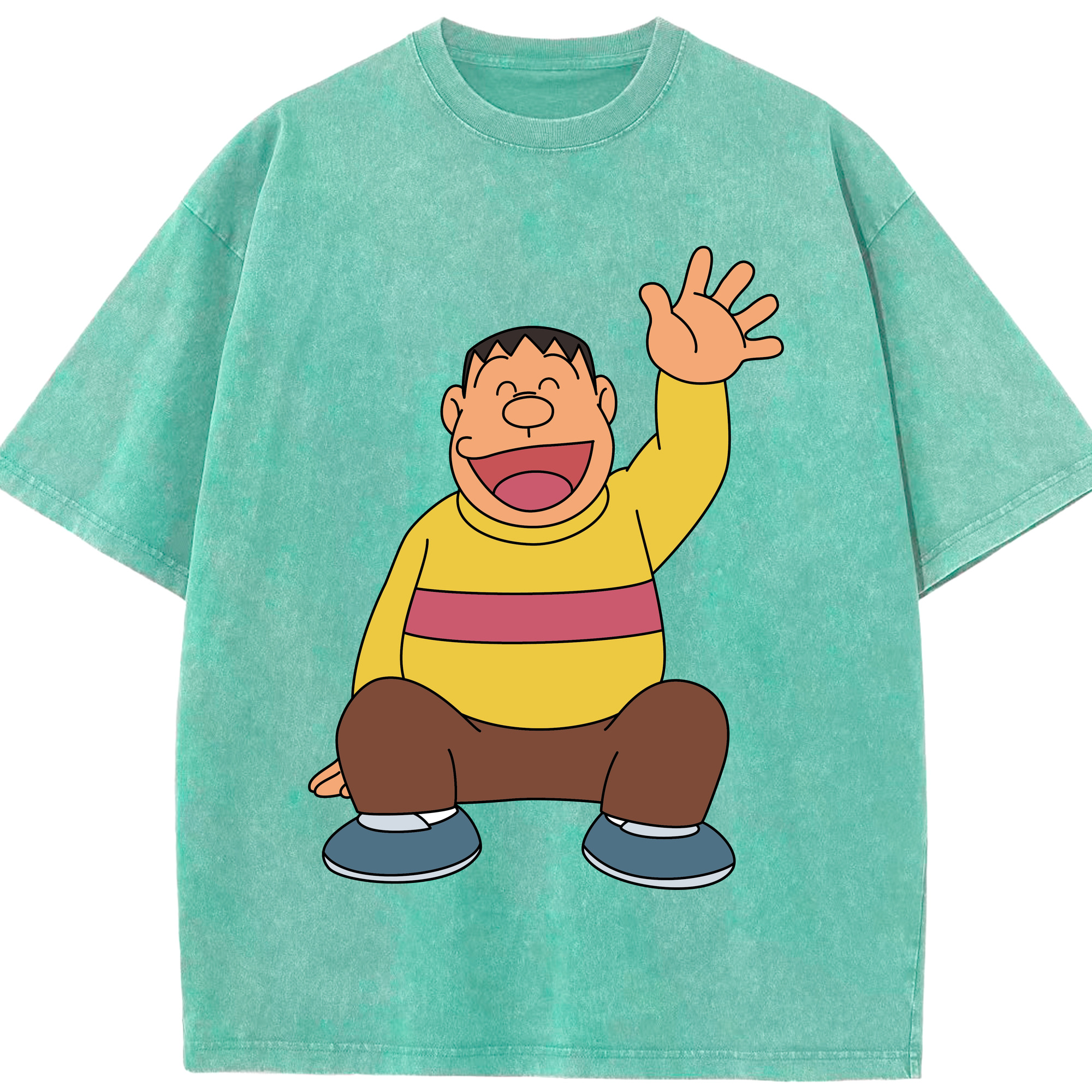 （画像用） ドラえもん 剛田武 Doraemon Gouta Takeshi 綿100% ヴィンテージ風 半袖Tシャツ（フロントプリント）
